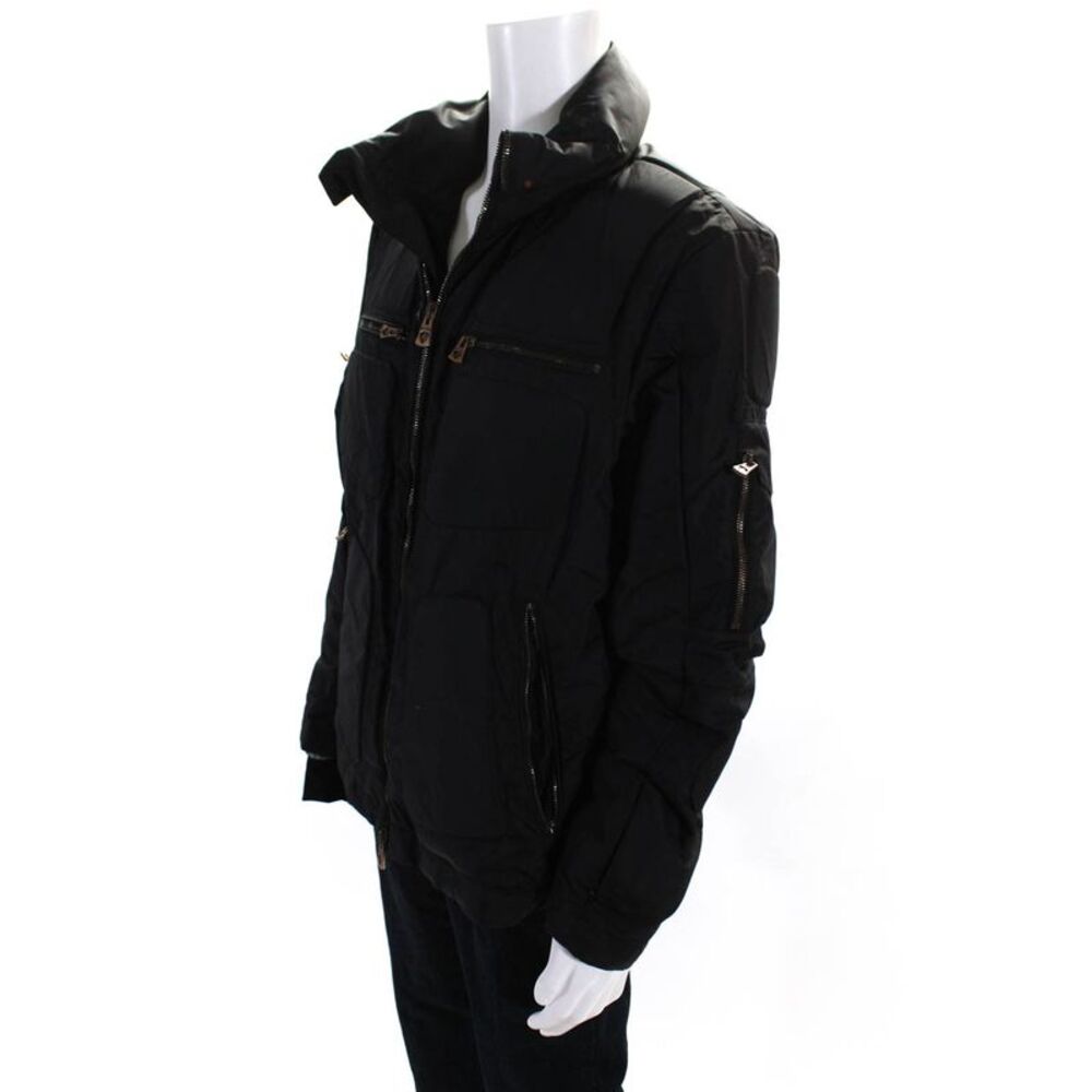 Post Card Mens Front Zip Collared Pocket Lightweight Jacket Black Size 42 - Picture 4 of 8